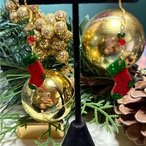 Festive Red and Green Stocking Earrings